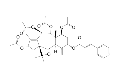 (E)-3-phenylacrylic acid [(2S,4R,5R,5aS,6S,8S,9aR,10aS)-2,4,5,6-tetraacetoxy-10a-(1-hydroxy-1-methyl-ethyl)-3,5a-dimethyl-9-methylene-2,4,5,6,7,8,9a,10-octahydro-1H-benzo[g]azulen-8-yl] ester
