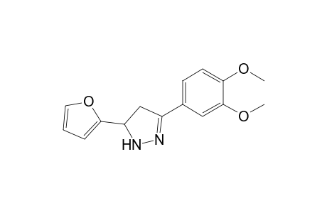5-(2-Furyl)-4,5-dihydro-3-(3,4-dimethoxyphenyl)-1H-pyrazole