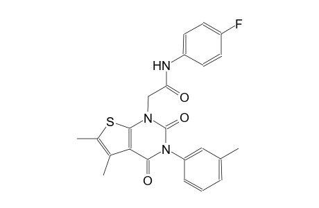 2-(5,6-dimethyl-3-(3-methylphenyl)-2,4-dioxo-3,4-dihydrothieno[2,3-d]pyrimidin-1(2H)-yl)-N-(4-fluorophenyl)acetamide