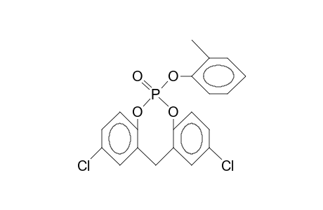 2,10-Dichloro-6-(2-methyl-phenoxy)-12H-dibenzo(D,G)(1,3,2)dioxaphosphocin 6-oxide