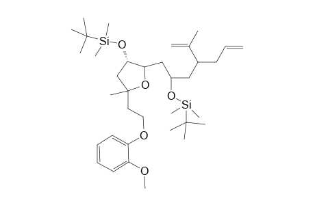 2-Methyl-2-[2-(methoxyphenyoxyl)ethyl]-4-(tert-butyldimethylsilyloxy)-5-(2(S)-(tert-butyldimethylsilyloxy)-4-propen-2-yl)hept-6-enyl)tetrahydrofuran