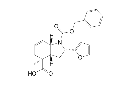 1-Benzyl rac-(2S,3aR,4S,7aS)-4-methyl-2-(furan-2-yl)-3,3a,4,5-tetrahydro-1H-indole-1,4(2H,7aH)-dicarboxylate