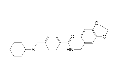 benzamide, N-(1,3-benzodioxol-5-ylmethyl)-4-[(cyclohexylthio)methyl]-