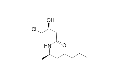 (3S)-4-chloranyl-N-[(2R)-heptan-2-yl]-3-oxidanyl-butanamide
