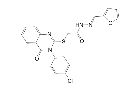 2-{[3-(4-chlorophenyl)-4-oxo-3,4-dihydro-2-quinazolinyl]sulfanyl}-N'-[(E)-2-furylmethylidene]acetohydrazide
