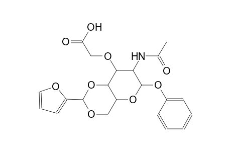 2-(((4aR,6S,7R,8R,8aS)-7-acetamido-2-(furan-2-yl)-6-phenoxyhexahydropyrano[3,2-d][1,3]dioxin-8-yl)oxy)acetic acid