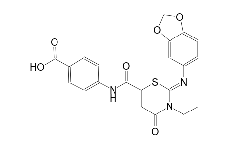 4-({[(2Z)-2-(1,3-benzodioxol-5-ylimino)-3-ethyl-4-oxotetrahydro-2H-1,3-thiazin-6-yl]carbonyl}amino)benzoic acid