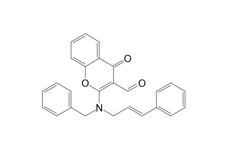 4-Oxo-2-[benzyl(3'-phenylprop-2'-enyl)amino]-4H-[1]-benzopyran-3-carboxaldehyde