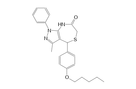 3-methyl-4-[4-(pentyloxy)phenyl]-1-phenyl-4,8-dihydro-1H-pyrazolo[3,4-e][1,4]thiazepin-7(6H)-one