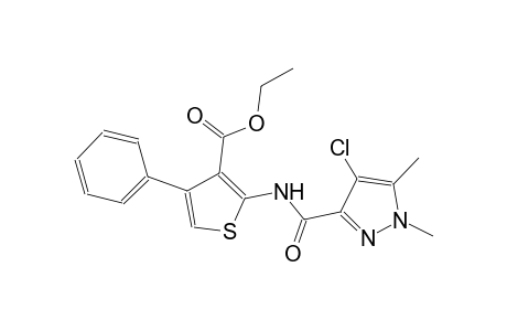 ethyl 2-{[(4-chloro-1,5-dimethyl-1H-pyrazol-3-yl)carbonyl]amino}-4-phenyl-3-thiophenecarboxylate