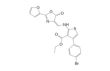 ethyl 4-(4-bromophenyl)-2-{[(E)-(2-(2-furyl)-5-oxo-1,3-oxazol-4(5H)-ylidene)methyl]amino}-3-thiophenecarboxylate