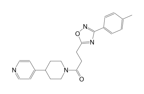 piperidine, 1-[3-[3-(4-methylphenyl)-1,2,4-oxadiazol-5-yl]-1-oxopropyl]-4-(4-pyridinyl)-
