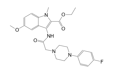ethyl 3-({[4-(4-fluorophenyl)-1-piperazinyl]acetyl}amino)-5-methoxy-1-methyl-1H-indole-2-carboxylate