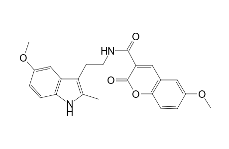 2-keto-6-methoxy-N-[2-(5-methoxy-2-methyl-1H-indol-3-yl)ethyl]chromene-3-carboxamide