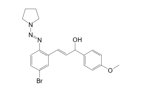 (E)-3-(5-bromo-2-((E)-pyrrolidin-1-yldiazenyl)phenyl)-1-(4-methoxyphenyl)prop-2-en-1-ol