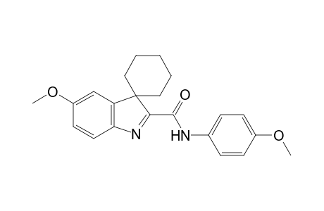 5-methoxy-N-(p-methoxyphenyl)spiro[cyclohexane-1,3'-[3H]indole]-2'-carboxamide