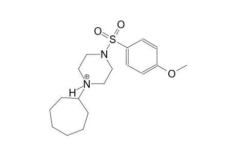 1-cycloheptyl-4-[(4-methoxyphenyl)sulfonyl]piperazin-1-ium