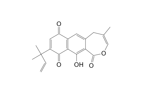 Naphth[2,3-c]oxepin-1,7,10(5H)-trione, 9-(1,1-dimethyl-2-propenyl)-11-hydroxy-4-methyl-
