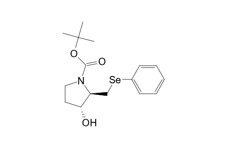 t-Butyl(2R*,3R*)-3-hydroxy-2-(phenylselenomethyl)-pyrrolidine-1-carboxylate