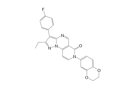 pyrazolo[1,5-a]pyrido[3,4-e]pyrimidin-6(7H)-one, 7-(2,3-dihydro-1,4-benzodioxin-6-yl)-2-ethyl-3-(4-fluorophenyl)-