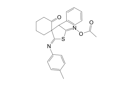 5'-(Acetoxyimino)-4'-phenyl-2'-(4'-methylphenylimino)-1-oxo-2',3',4',5'-tetrahydro-spiro[cyclohexane-2,3'-thiophene]