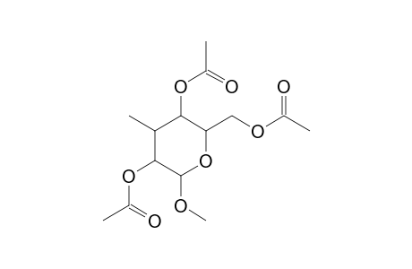 Methyl 2,4,6-tri-O-acetyl-3-deoxy-3-methylhexopyranoside