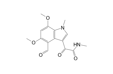 N-Methyl-2-(4-formyl-5,7-dimethoxy-1-methylindole-3-yl)glyoxylamide