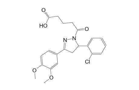 5-[5-(2-chlorophenyl)-3-(3,4-dimethoxyphenyl)-4,5-dihydro-1H-pyrazol-1-yl]-5-oxopentanoic acid