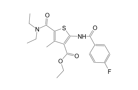 ethyl 5-[(diethylamino)carbonyl]-2-[(4-fluorobenzoyl)amino]-4-methyl-3-thiophenecarboxylate