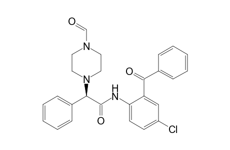 (R,S)-N-(2-benzoyl-4-chlorphenyl)-2-[4-formyl-1-piperazinyl]-2-phenylacetamide