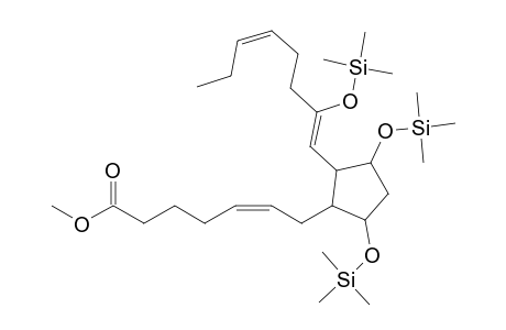 .alpha.-7-(2-(3-(trimethylsiloxy)-octa-1(E),5(Z)-dienyl)-3,5-di(trimethylsiloxy)cyclopentyl)hepta-5(Z)-enoic acid methyl ester