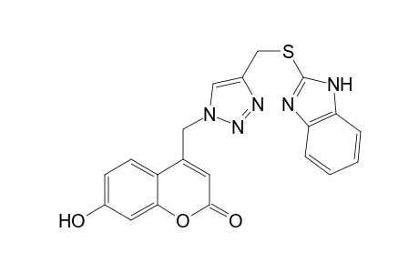 4-((4-(((1H-benzo[d]imidazol-2-yl)thio)methyl)-1H-1,2,3-triazol-1-yl)methyl)-7-hydroxy-2H-chromen-2-one