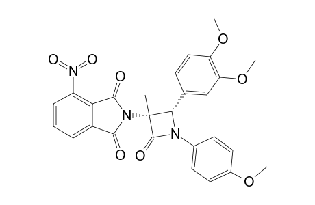 2-[2-(3,4-DIMETHOXYPHENYL)-1-(4-METHOXYPHENYL)-3-METHYL-4-OXOAZETIDIN-3-YL]-4-NITROISOINDOLE-1,3-DIONE