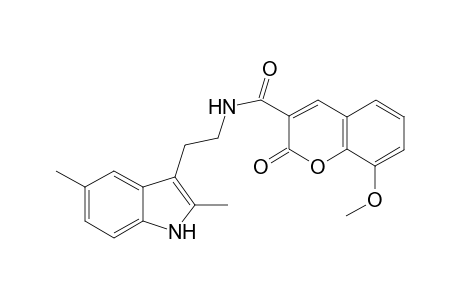 N-[2-(2,5-dimethyl-1H-indol-3-yl)ethyl]-2-keto-8-methoxy-chromene-3-carboxamide