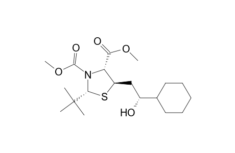 (2R,2'R,4R,5R)-dimethyl 2-(t-butyl)-5-(2'(R)-cyclohexyl-2'-hydroxyethyl)-1,3-thiazolidine-3,4-dicarboxylate