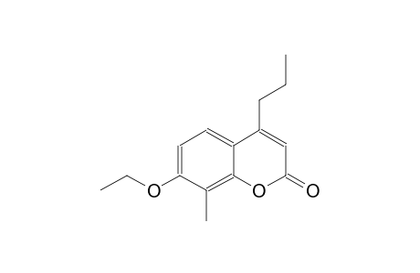 2H-1-benzopyran-2-one, 7-ethoxy-8-methyl-4-propyl-