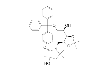 D-Ribitol, 1-deoxy-1-(3-hydroxy-3,5,5-trimethyl-2-oxo-1-pyrrolidinyl)-2,3-O-(1-methylethylidene)-5-O-(triphenylmethyl)-