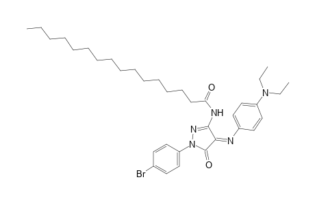 N-{1-(p-bromophenyl)-4-[p-(diethylamino)phenylimino]-5-oxo-2-pyrazolin-3-yl}hexadecanamide