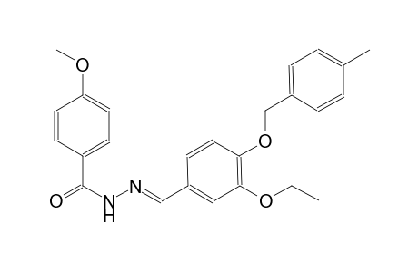 N'-((E)-{3-ethoxy-4-[(4-methylbenzyl)oxy]phenyl}methylidene)-4-methoxybenzohydrazide