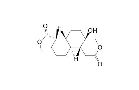 2H-Naphtho[2,1-c]pyran-7-carboxylic acid, dodecahydro-4a-hydroxy-7,10a-dimethyl-2-oxo-, methyl ester, [4aR-(4a.alpha.,6a.alpha.,7.beta.,10a.beta.,10b.alpha.)]-