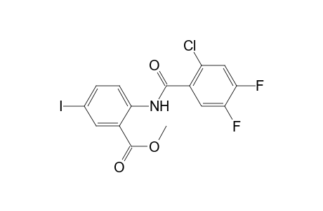 2-[[(2-chloro-4,5-difluorophenyl)-oxomethyl]amino]-5-iodobenzoic acid methyl ester