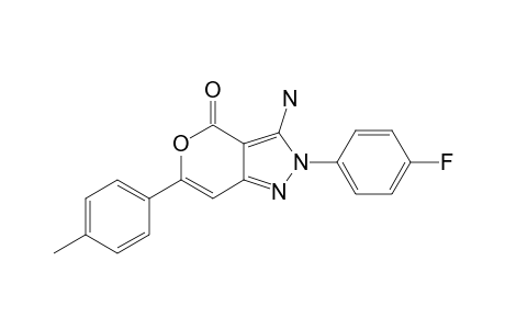 3-AMINO-2-(4-FLUOROPHENYL)-6-(4-METHXYPHENYL)-4-OXO-4H-PYRANO-[4,3-C]-PYRAZOLE