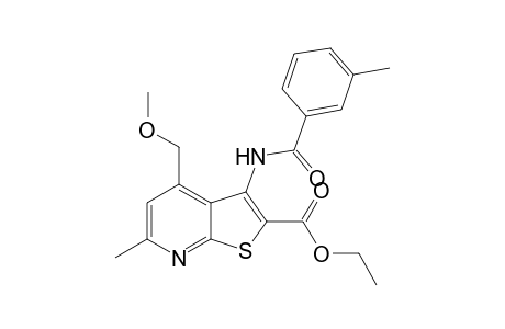 Ethyl 4-(methoxymethyl)-6-methyl-3-[(3-methylbenzoyl)amino]thieno[2,3-b]pyridine-2-carboxylate