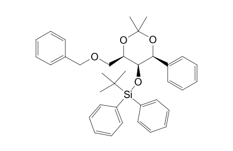 (+/-)-(4R*,5R*,6S*)-5-(TERT.-BUTYLDIPHENYLSILYLOXY)-4-(BENZYLOXYMETHYL)-2,2-DIMETHYL-6-PHENYL-1,3-DIOXANE