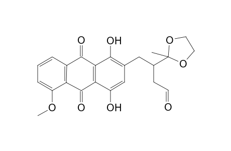 2-(2'-Formylmethyl-3'-ethylenedioxybutyl)-5-methoxy-1,4-dihydroxyanthraquinone