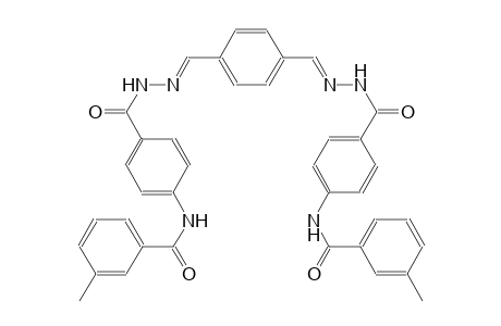 3-methyl-N-{4-[((2E)-2-{4-[(E)-({4-[(3-methylbenzoyl)amino]benzoyl}hydrazono)methyl]benzylidene}hydrazino)carbonyl]phenyl}benzamide