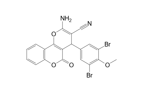 2-Amino-4-(3,5-dibromo-4-methoxyphenyl)-5-oxo-4,5-dihydro-pyrano[3,2-c]chromene-3-carbonitrile