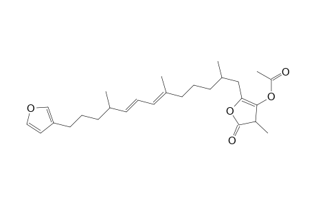 2(5H)-Furanone, 4-(acetyloxy)-5-[13-(3-furanyl)-2,6,10-trimethyl-6,8-tridecadienyl]-3-methyl-