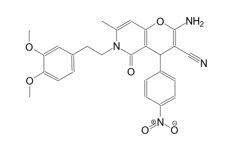 2-amino-6-[2-(3,4-dimethoxyphenyl)ethyl]-7-methyl-4-(4-nitrophenyl)-5-oxo-5,6-dihydro-4H-pyrano[3,2-c]pyridine-3-carbonitrile