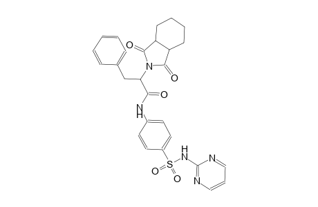 2-(1,3-dioxooctahydro-2H-isoindol-2-yl)-3-phenyl-N-{4-[(2-pyrimidinylamino)sulfonyl]phenyl}propanamide